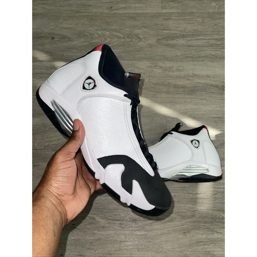 Size 12- Air Jordan 14 Retro Black Toe 487471-160